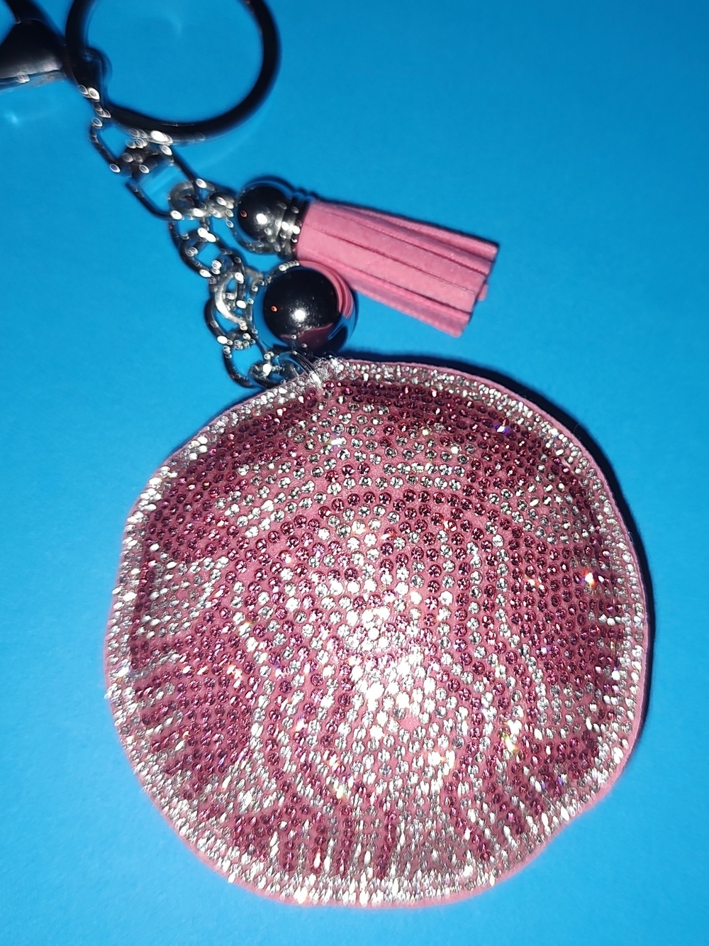 New Rhinestone Pink Starbucks Keychain Tassel Bag Charm